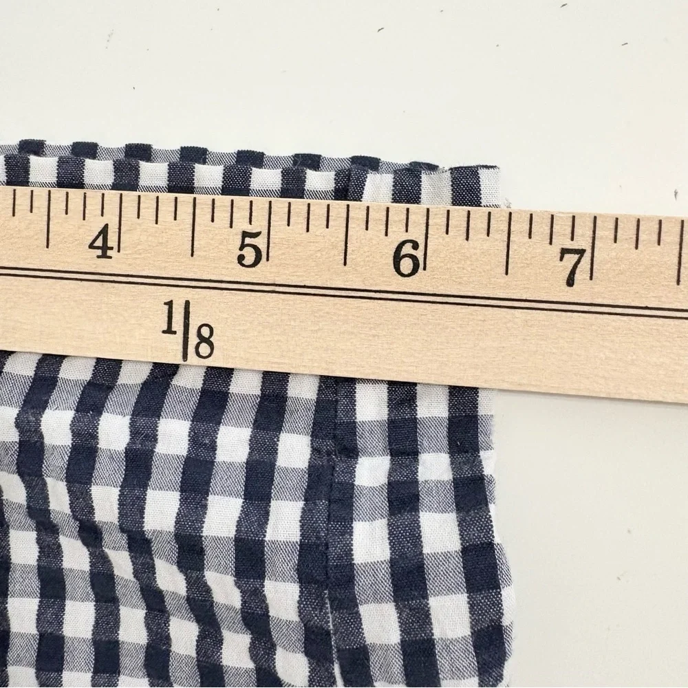 J.Crew Navy Check Seersucker Crop Ankle Pants